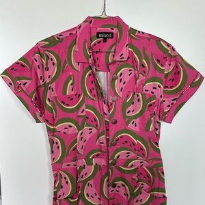 Pink Watermelon Print Jumpsuit